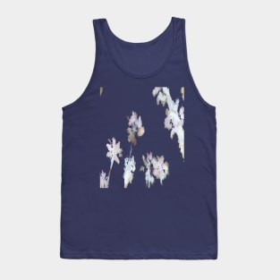 Vacation Tropical Palms Artistic Watercolor Silhouette Tank Top